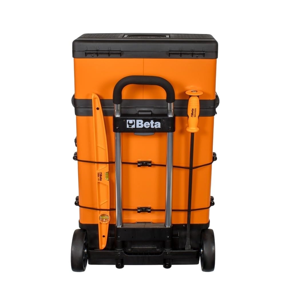 Orange Two-Module Rolling Metal Tool Chest R585594