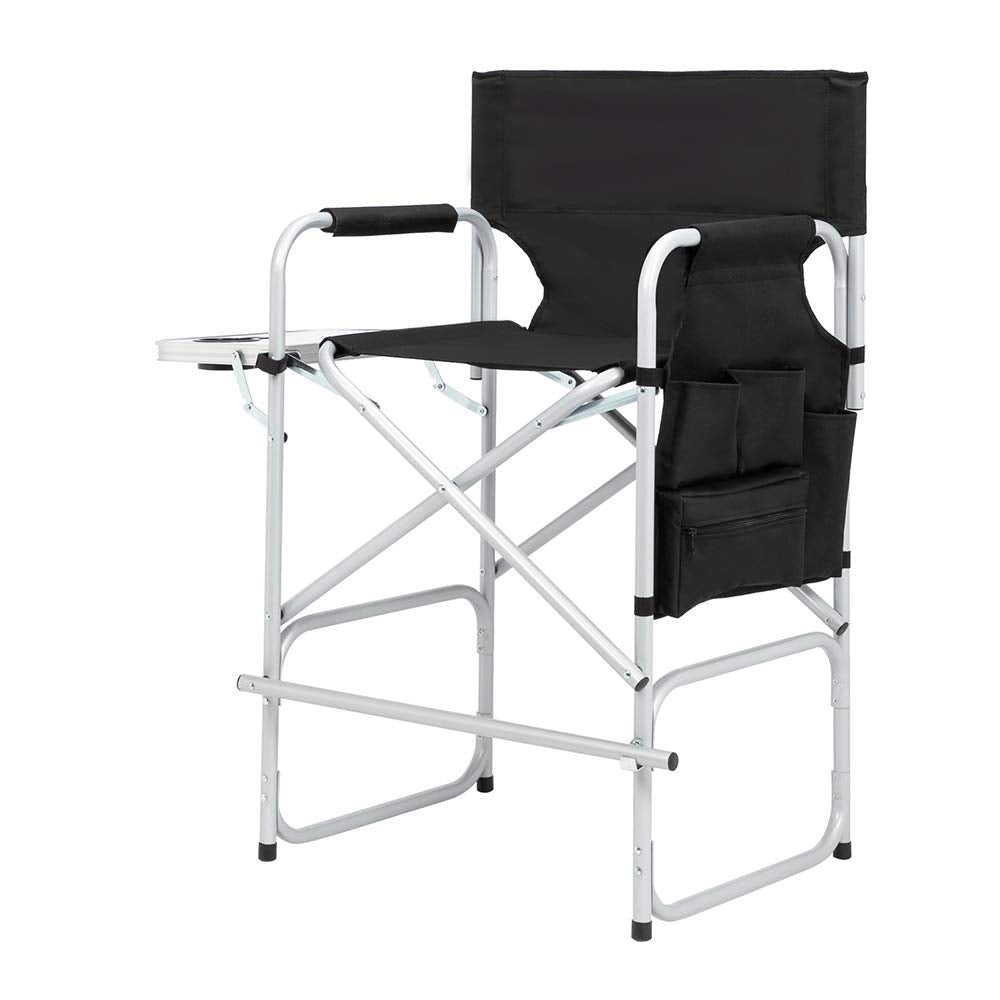 26" Tall Black Folding Directors Chair H3745