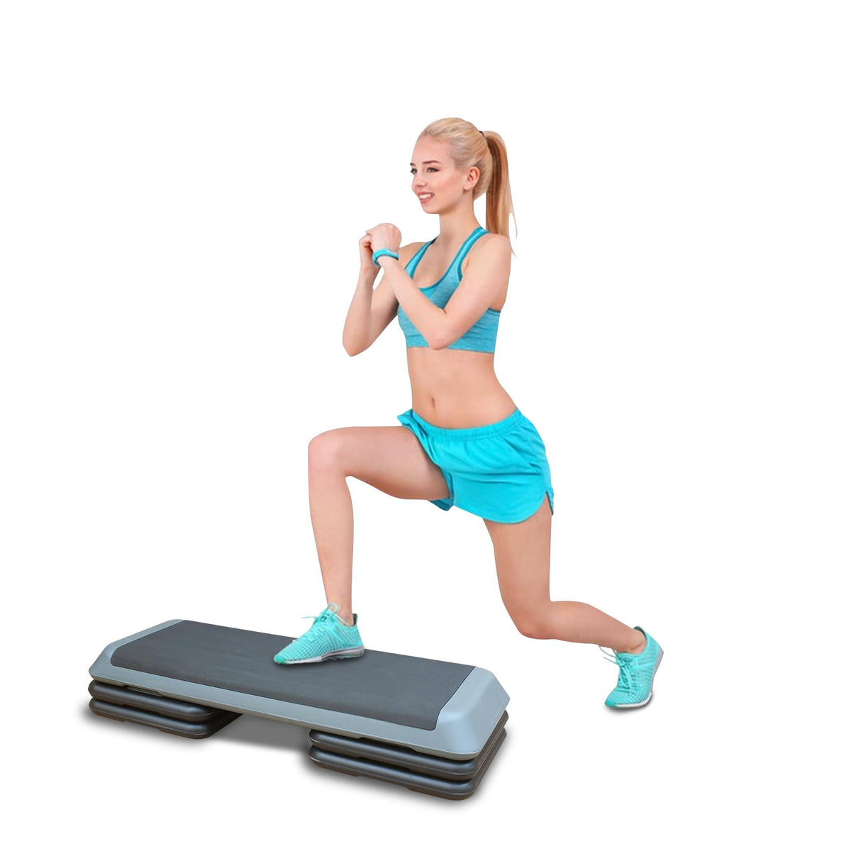 Adjustable Height Aerobic Step Platform with 4 Risers M271
