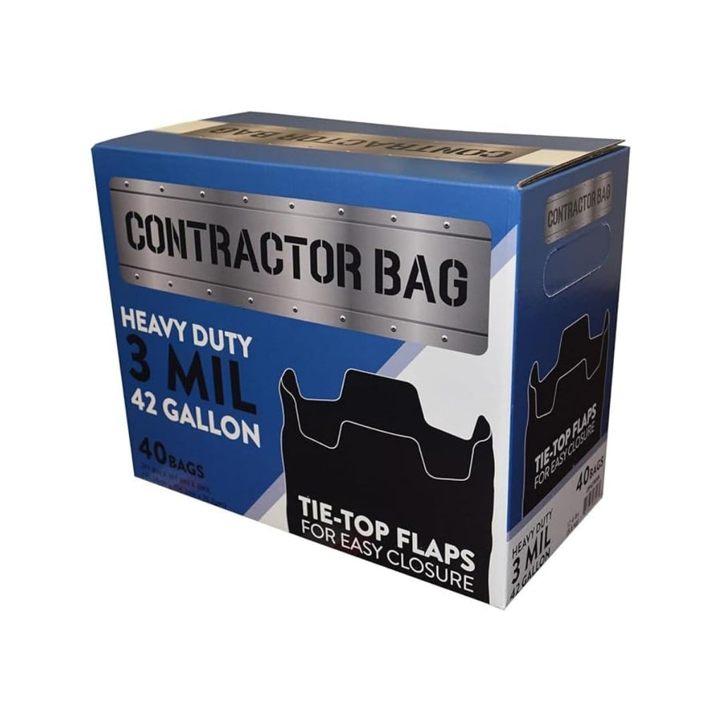 42 Gallon Black Contractor Garbage Bag, 40 Count D578225