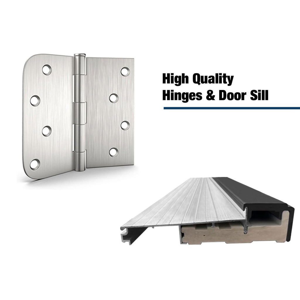 36 x 80 Fiberglass Entry Door with Vinyl Frame Low-E Glass Right Hand Inswing P36737
