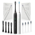 2 Pack Rechargeable Electric Toothbrushes with 8 Brush Heads F943