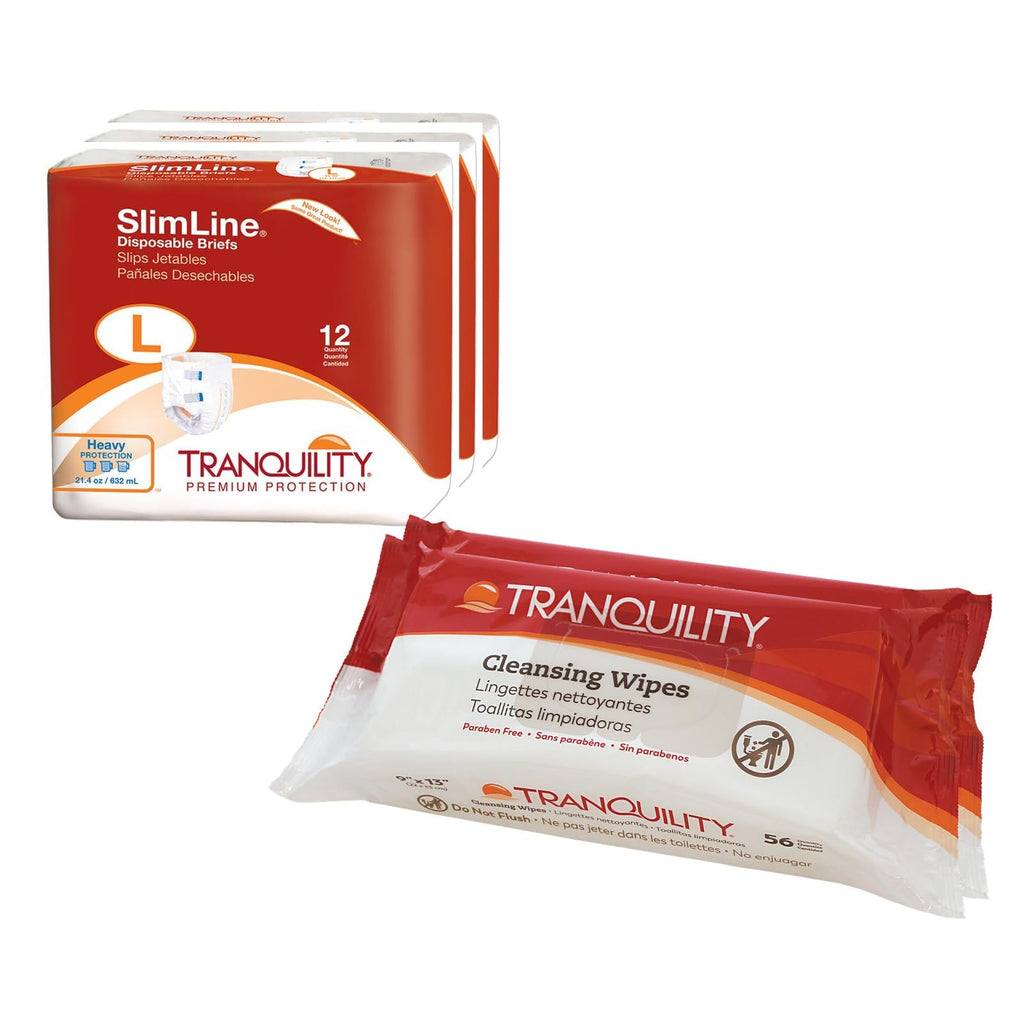 Large Briefs Multi-Pack with Cleansing Wipes B722