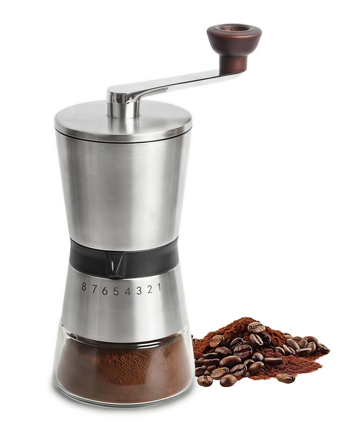 Manual Coffee Grinder with Handle Crank, Ceramic Burr X28207
