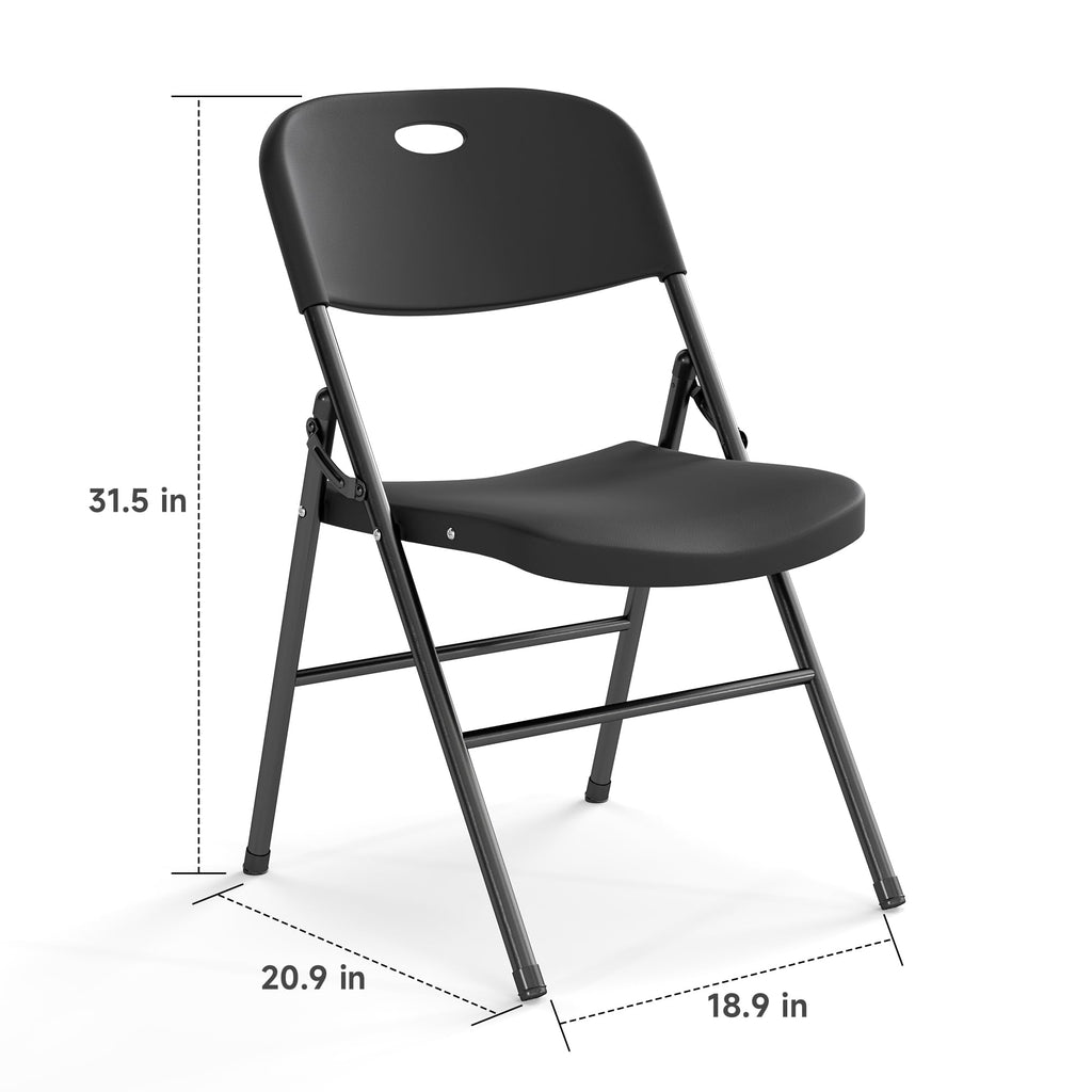 10 Pack Black Heavy Duty Folding Chair U778325