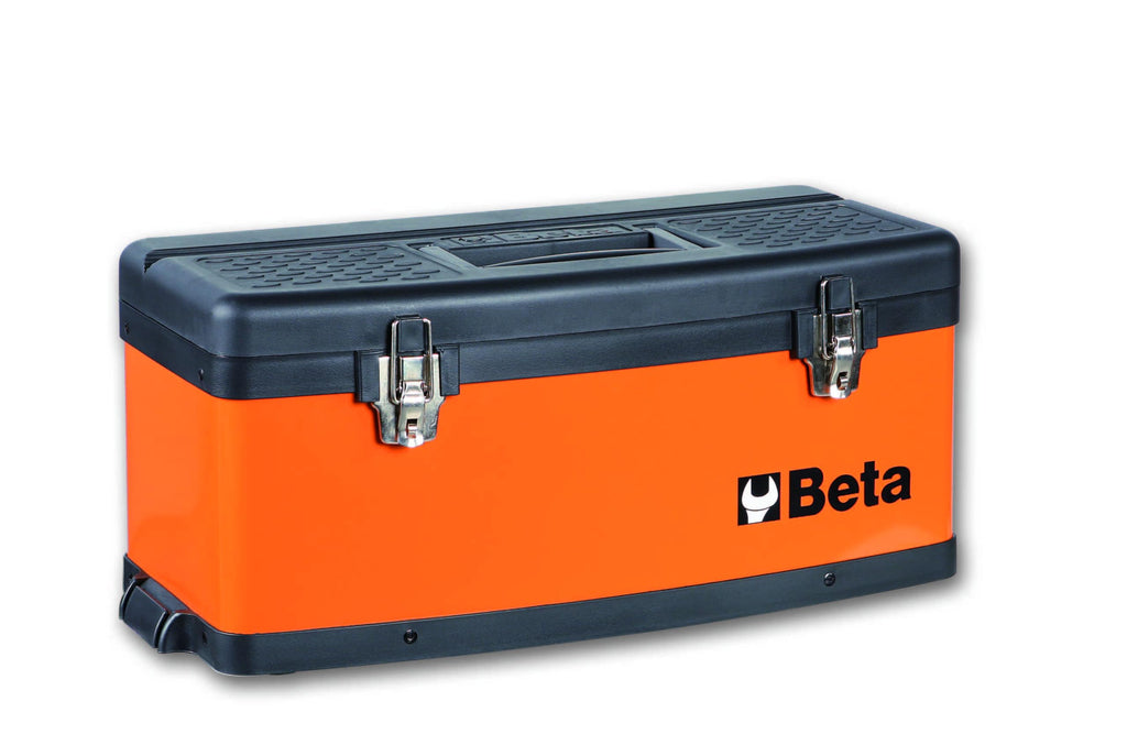 Orange Two-Module Rolling Metal Tool Chest R585594