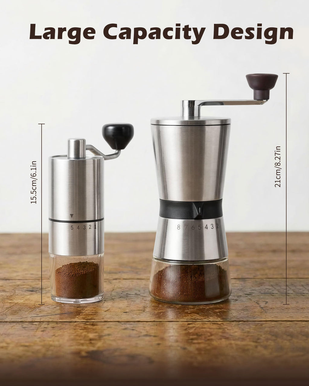 Manual Coffee Grinder with Handle Crank, Ceramic Burr X28207