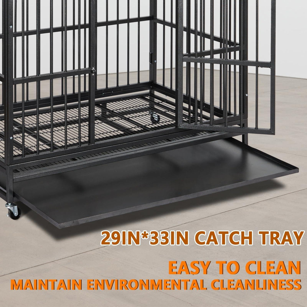 48 in Heavy Duty Dog Crate with Wheel L9177