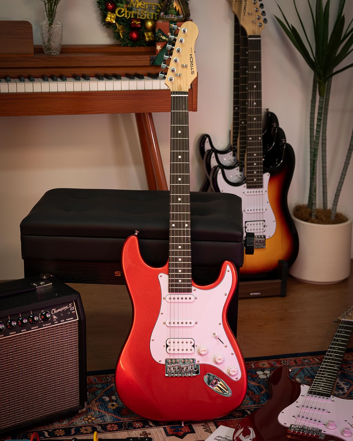 39" Full Size HSS Pick Up Electric Guitar Beginner Kit Y154009