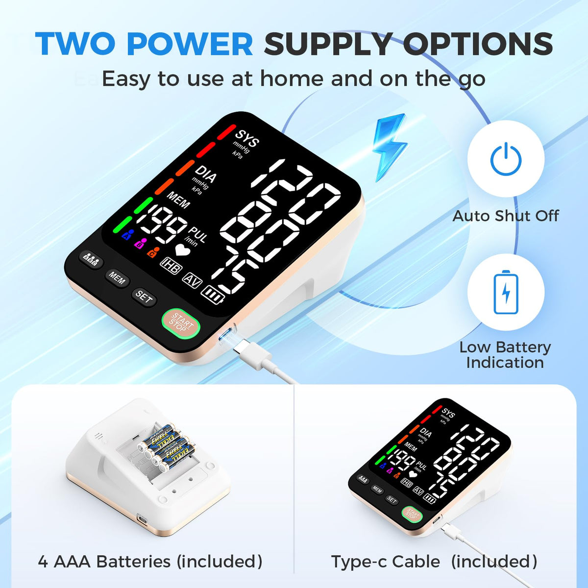 Automatic Blood Pressure Monitor & 2 Cuffs X67131