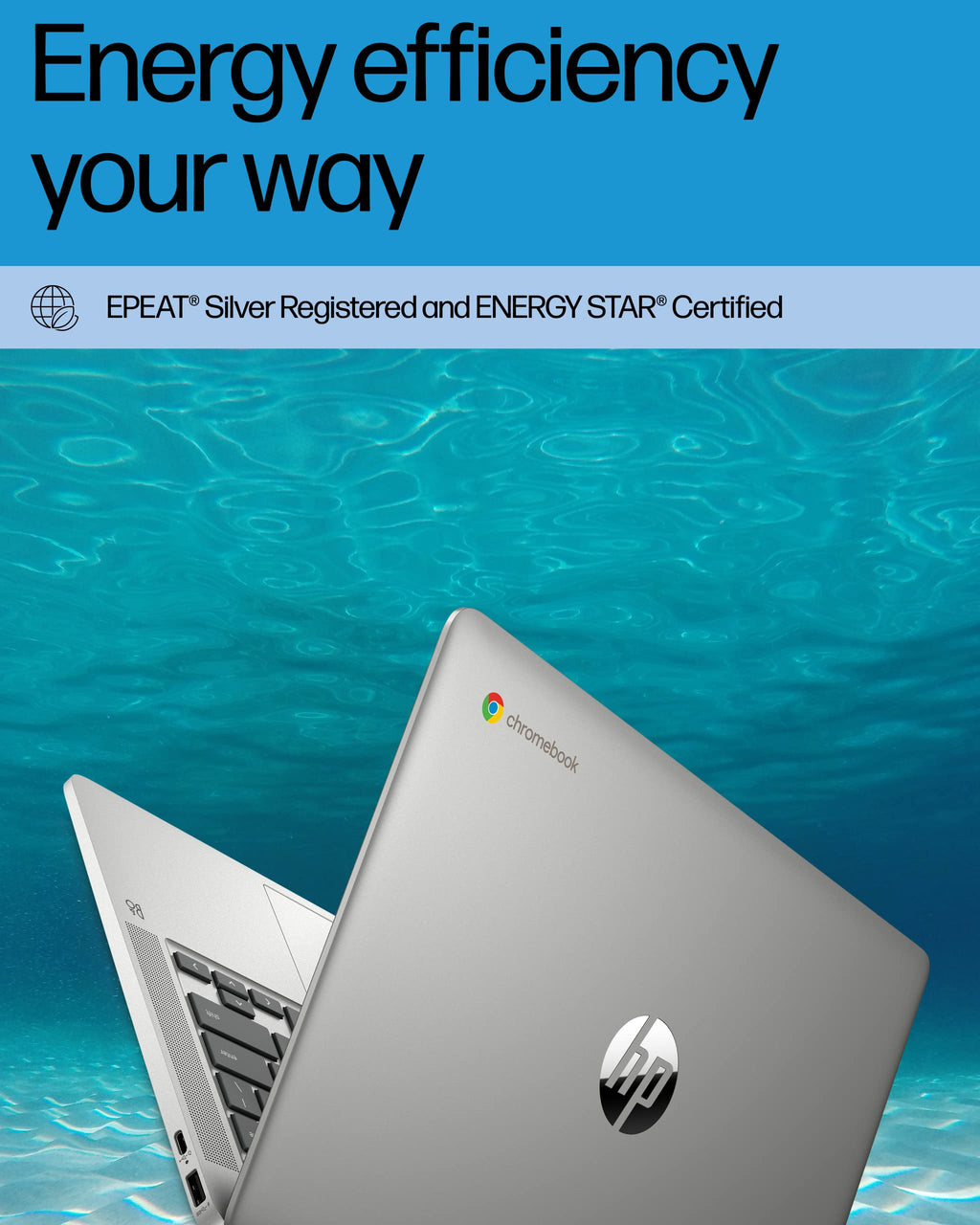 14 Laptop, Intel Celeron N4120, 4 GB RAM, 64 GB eMMC, Chrome OS, Mineral Silver B8306