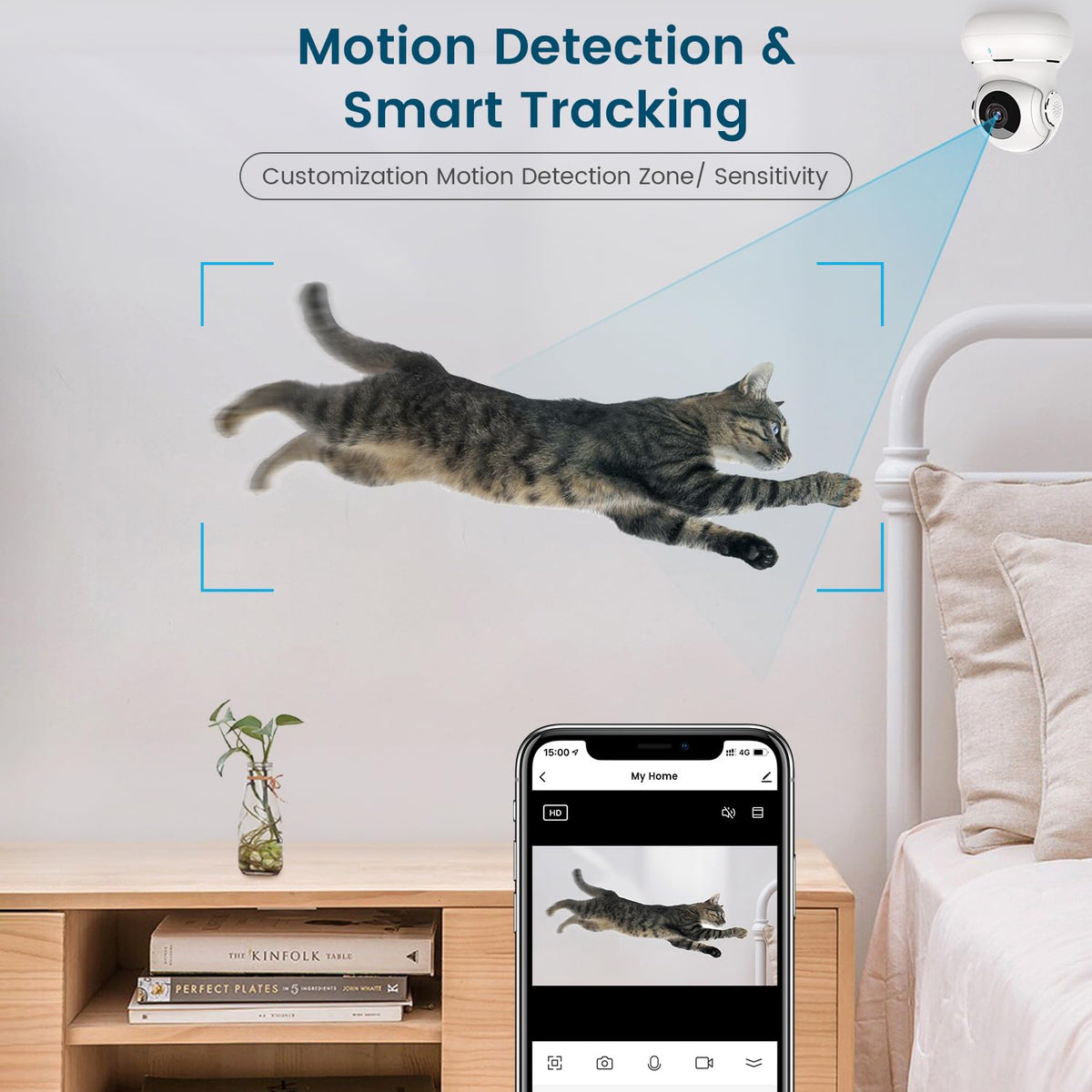 2K Indoor Security Camera with Night Vision V449292