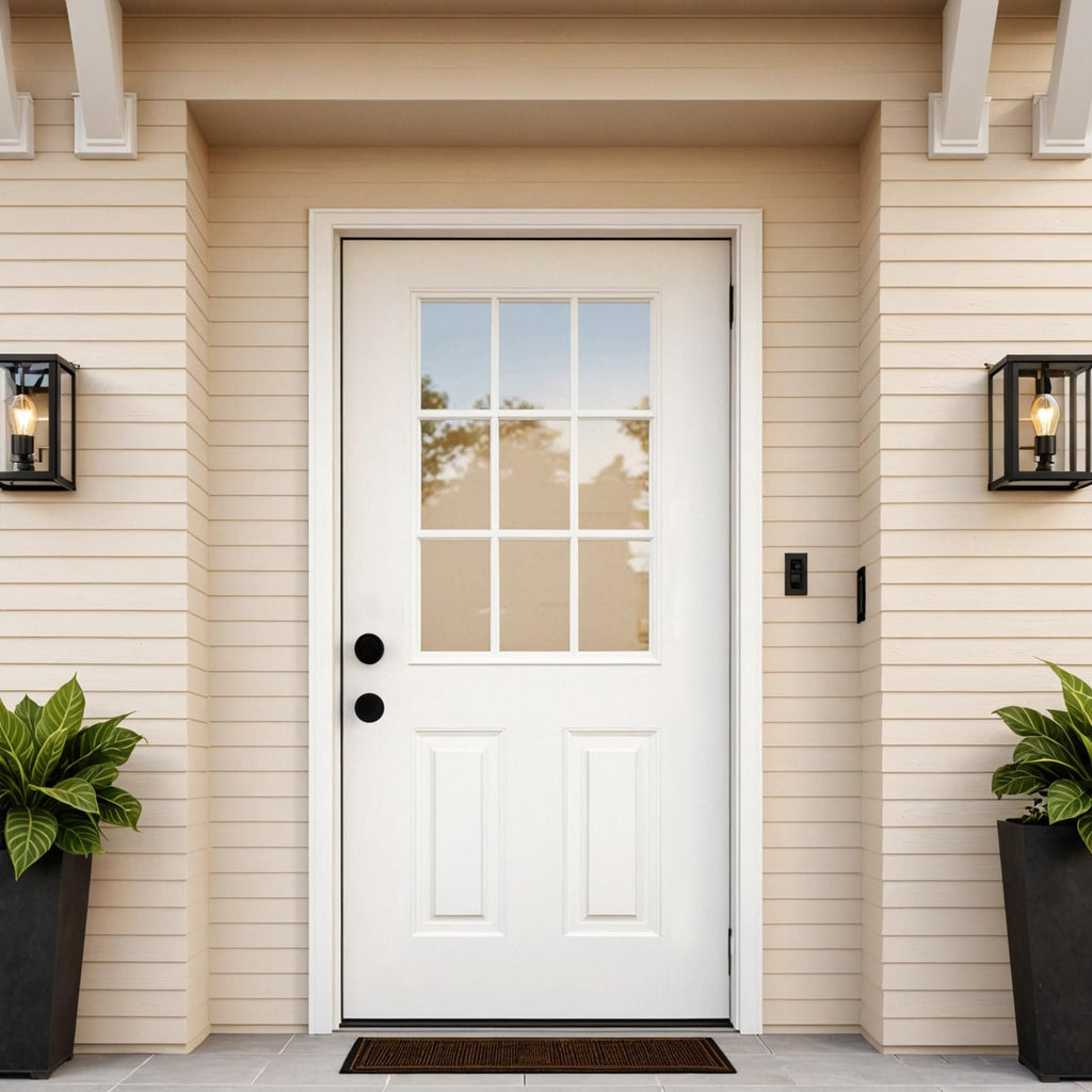 36 x 80 Fiberglass Entry Door with Vinyl Frame Low-E Glass Right Hand Inswing P36737