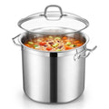 24 Quart Tri-Ply Stainless Steel Stock Pot with Lid H834352