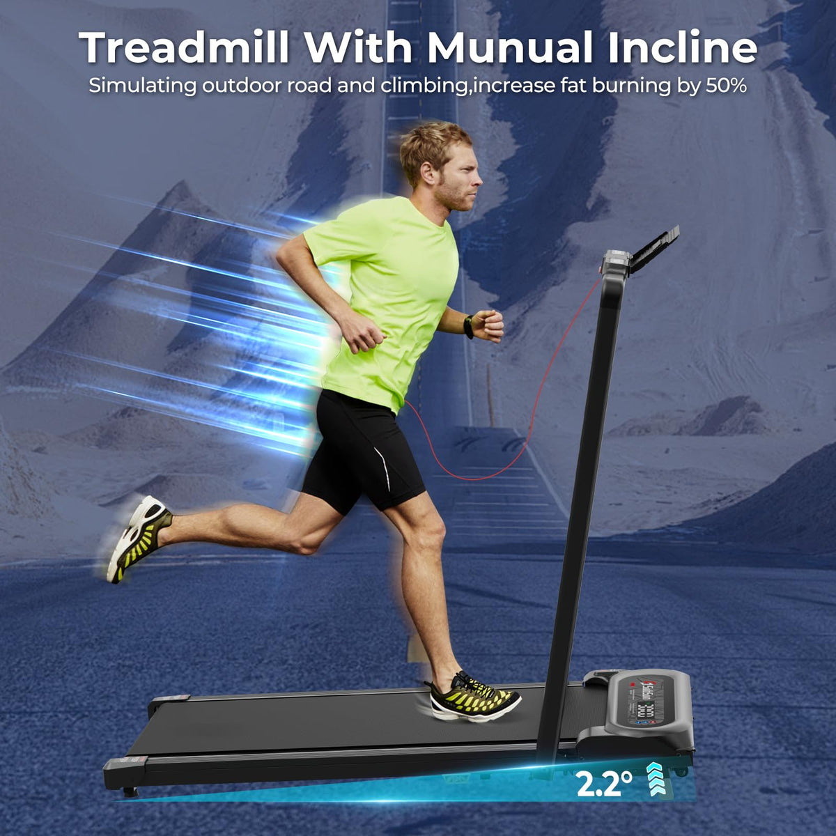 2 in 1 Folding Treadmill with Handle Bar X834