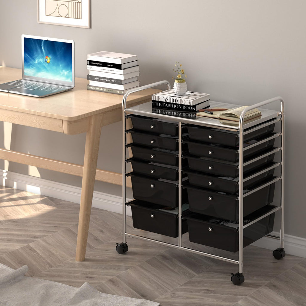 12 Drawer Rolling Storage Cart D140445