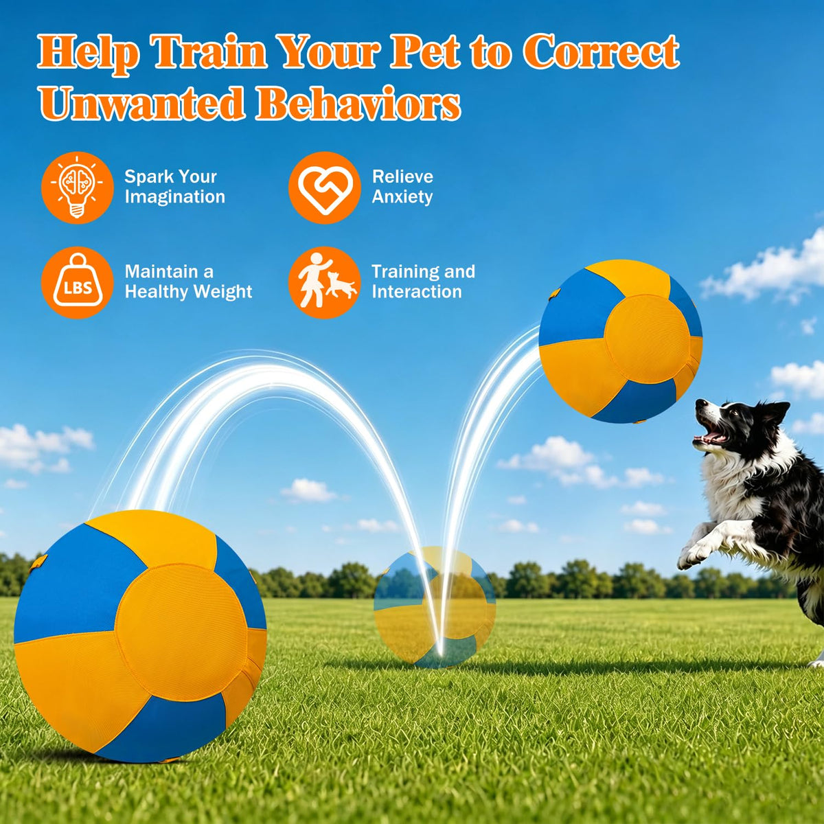 18 Inch Heavy Duty Herding Ball for Dogs with 3 Handles L137008