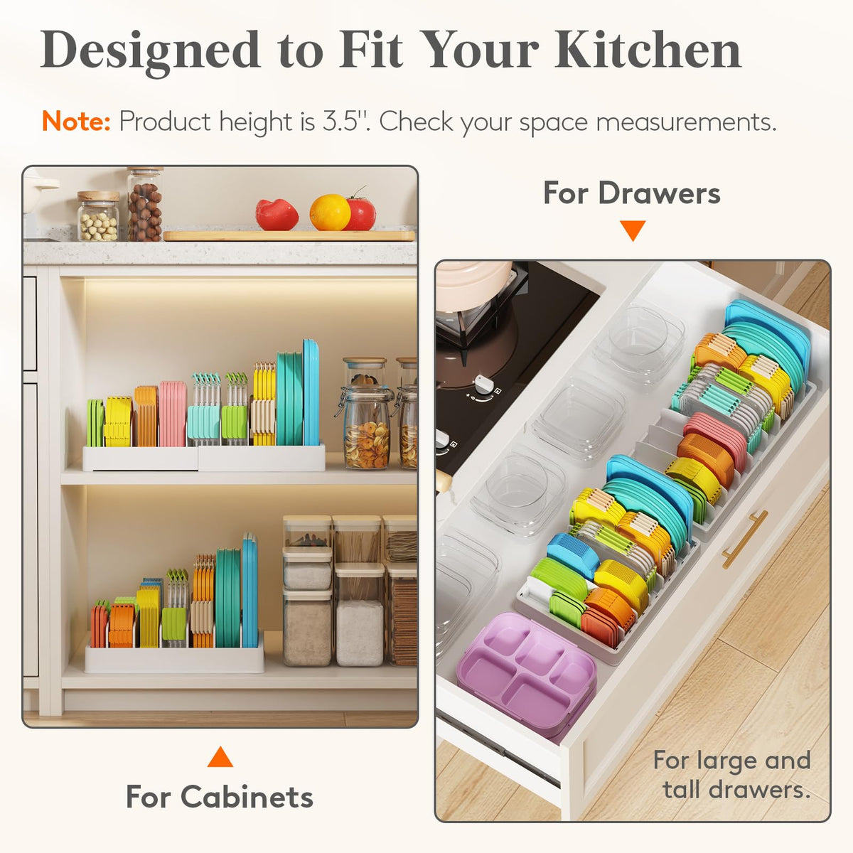 Kitchen Cabinet Organizer with 7 Sections D659614