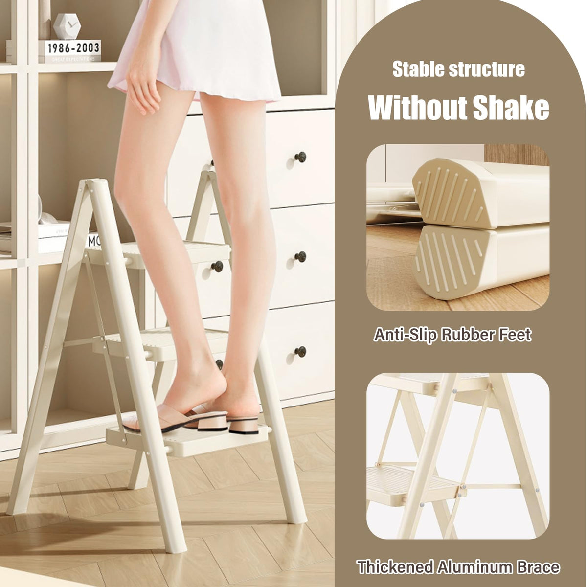 3 Step Carbon Steel Folding Stool F146