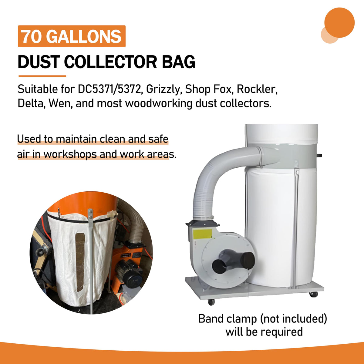 70 Gallon Dust Collector Bag O99169