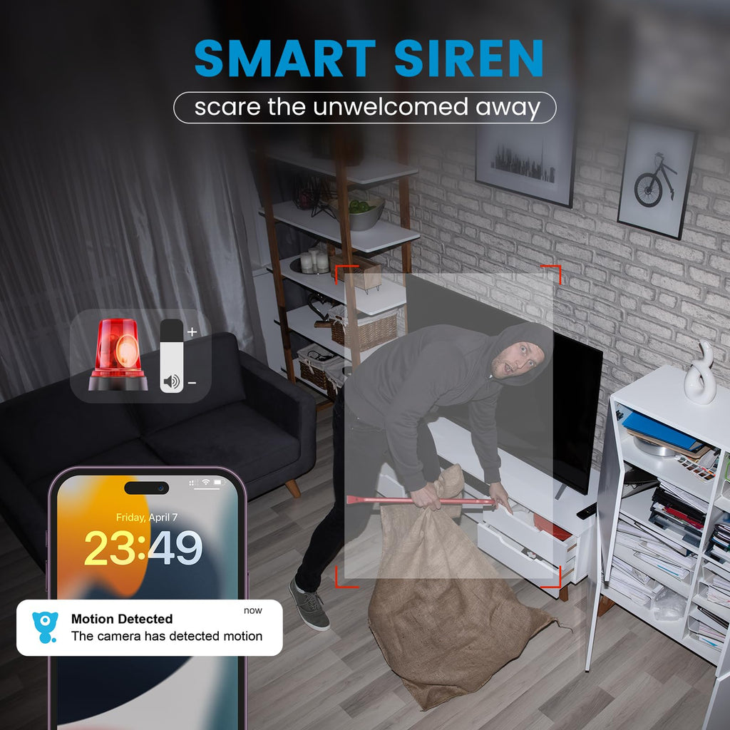 2K Indoor Security Camera with Night Vision V449292