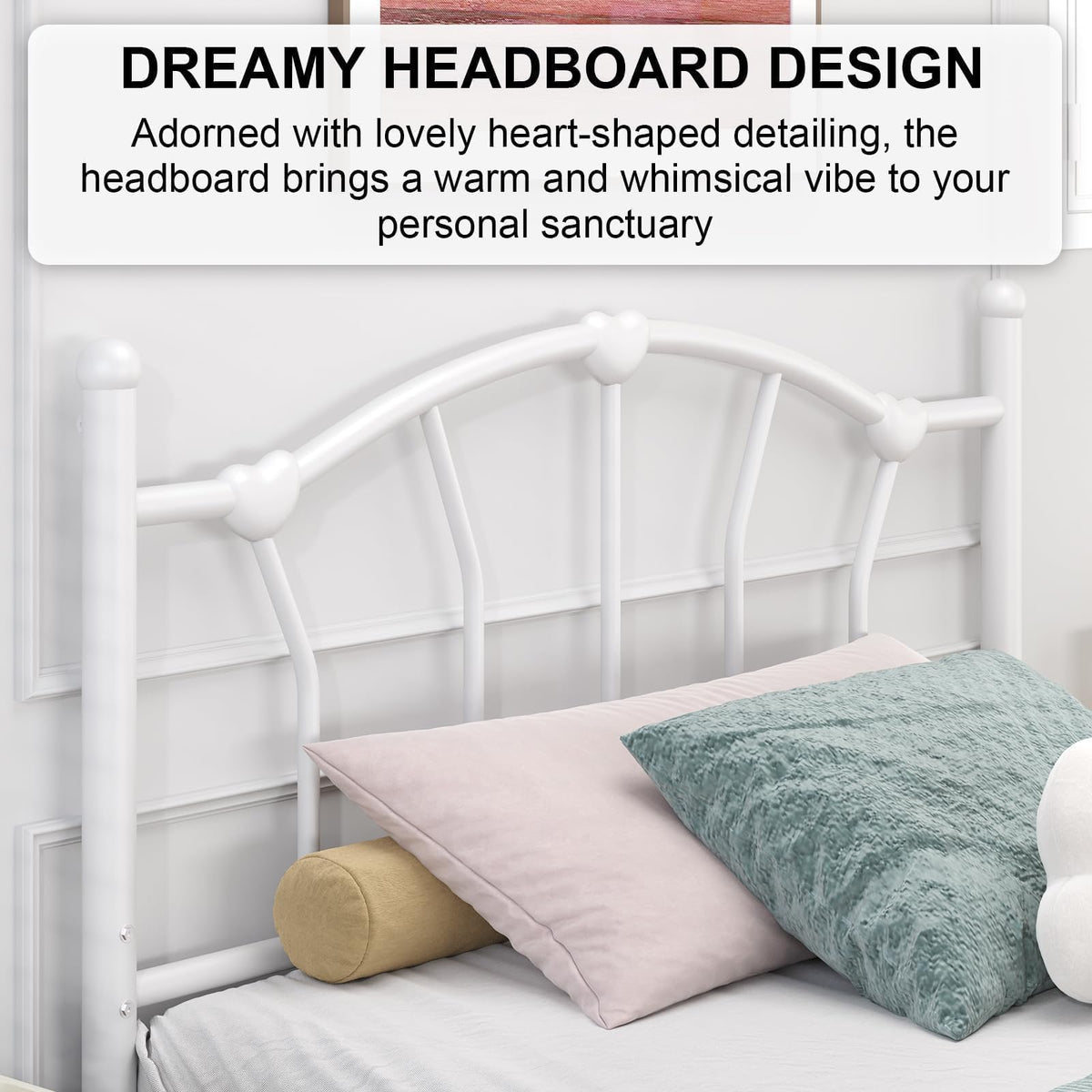 White Twin Metal Bed Frame B48660