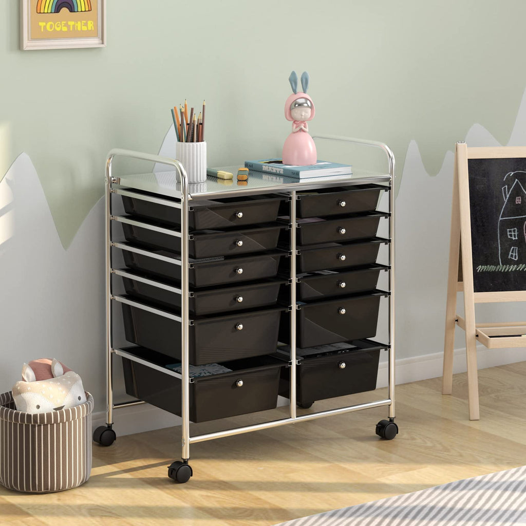 12 Drawer Rolling Storage Cart D140445