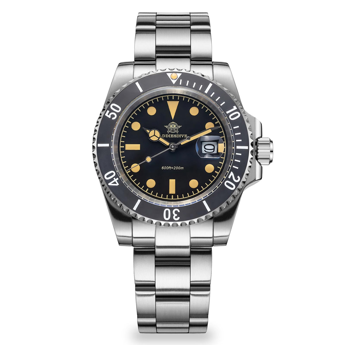 41MM Quartz Dive Watch Stainless Steel Bracelet V8835