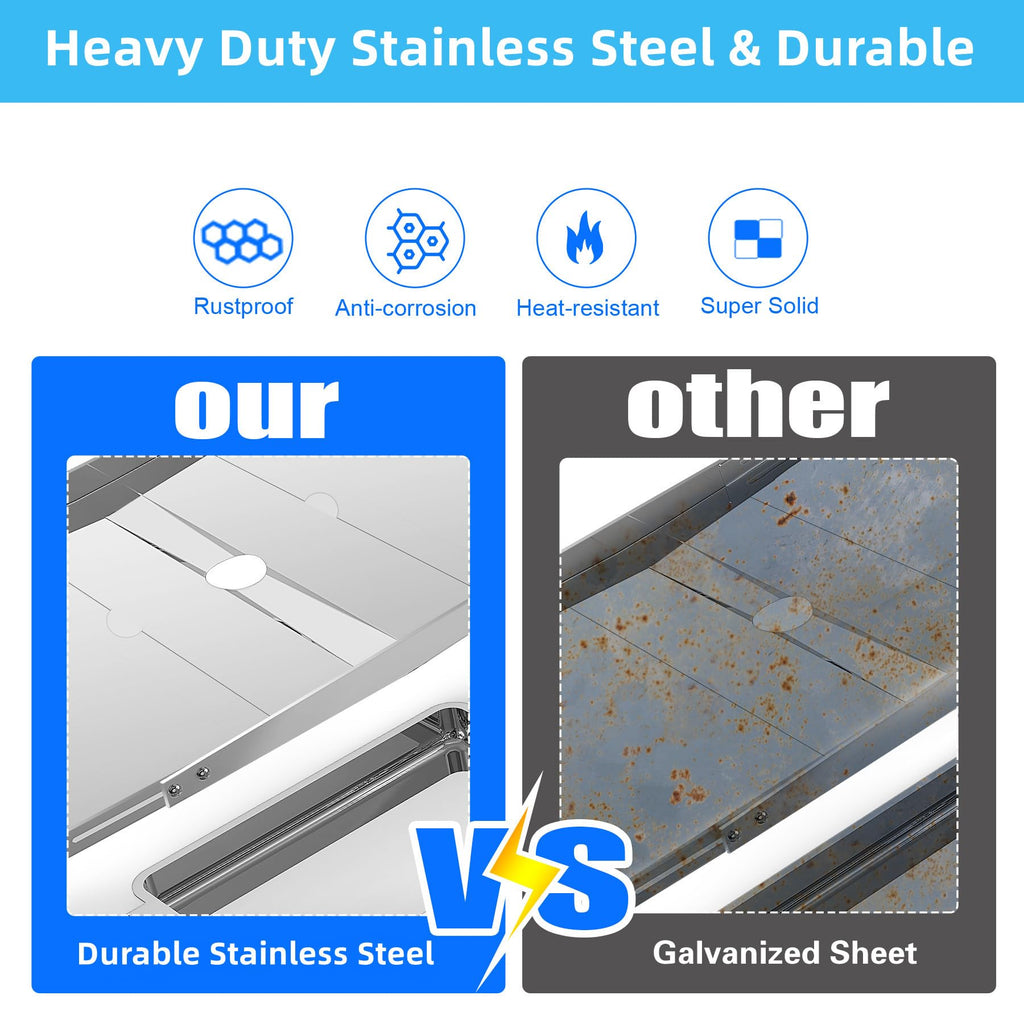 Adjustable Stainless Steel Grill Grease Tray with Catch Pan J416