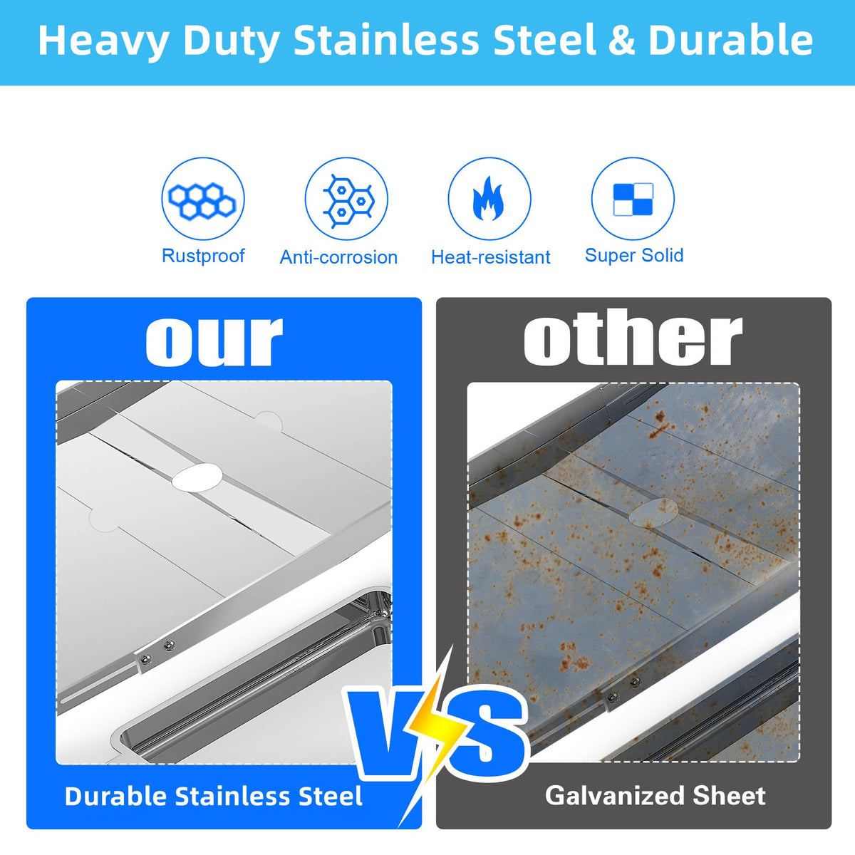 Adjustable Stainless Steel Grill Grease Tray with Catch Pan J416
