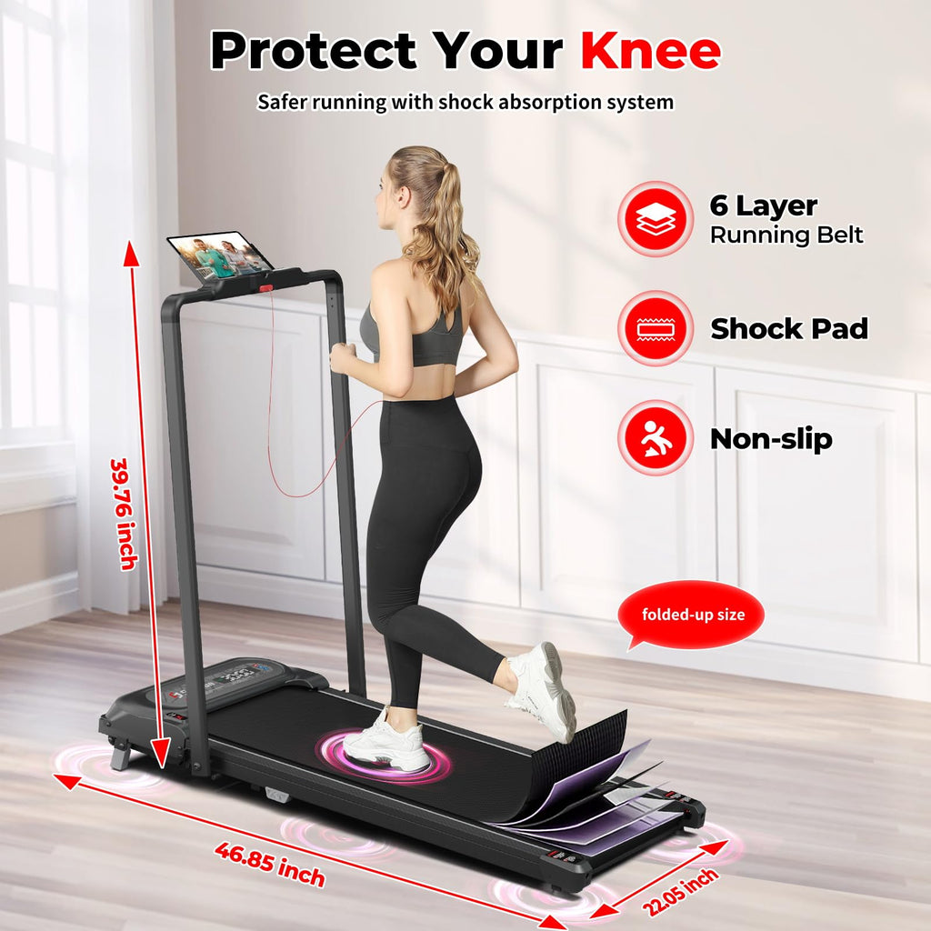 2 in 1 Folding Treadmill with Handle Bar X834