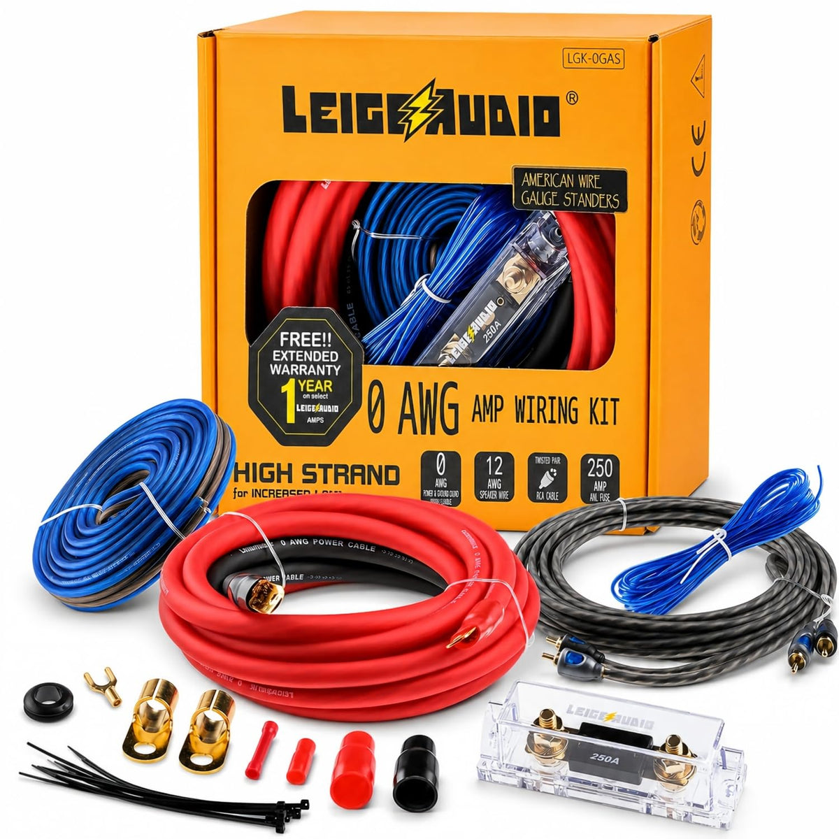 0 Gauge Amp Wiring Kit D4630