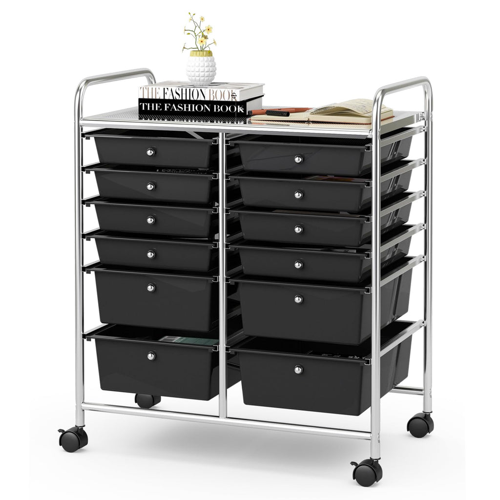12 Drawer Rolling Storage Cart D140445