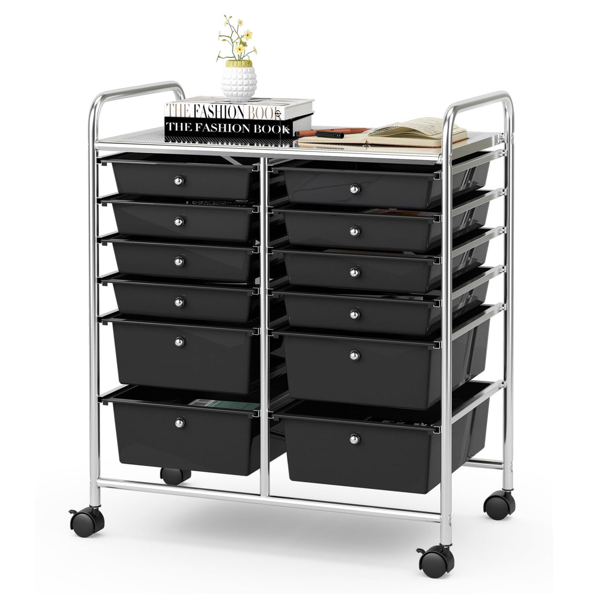 12 Drawer Rolling Storage Cart D140445