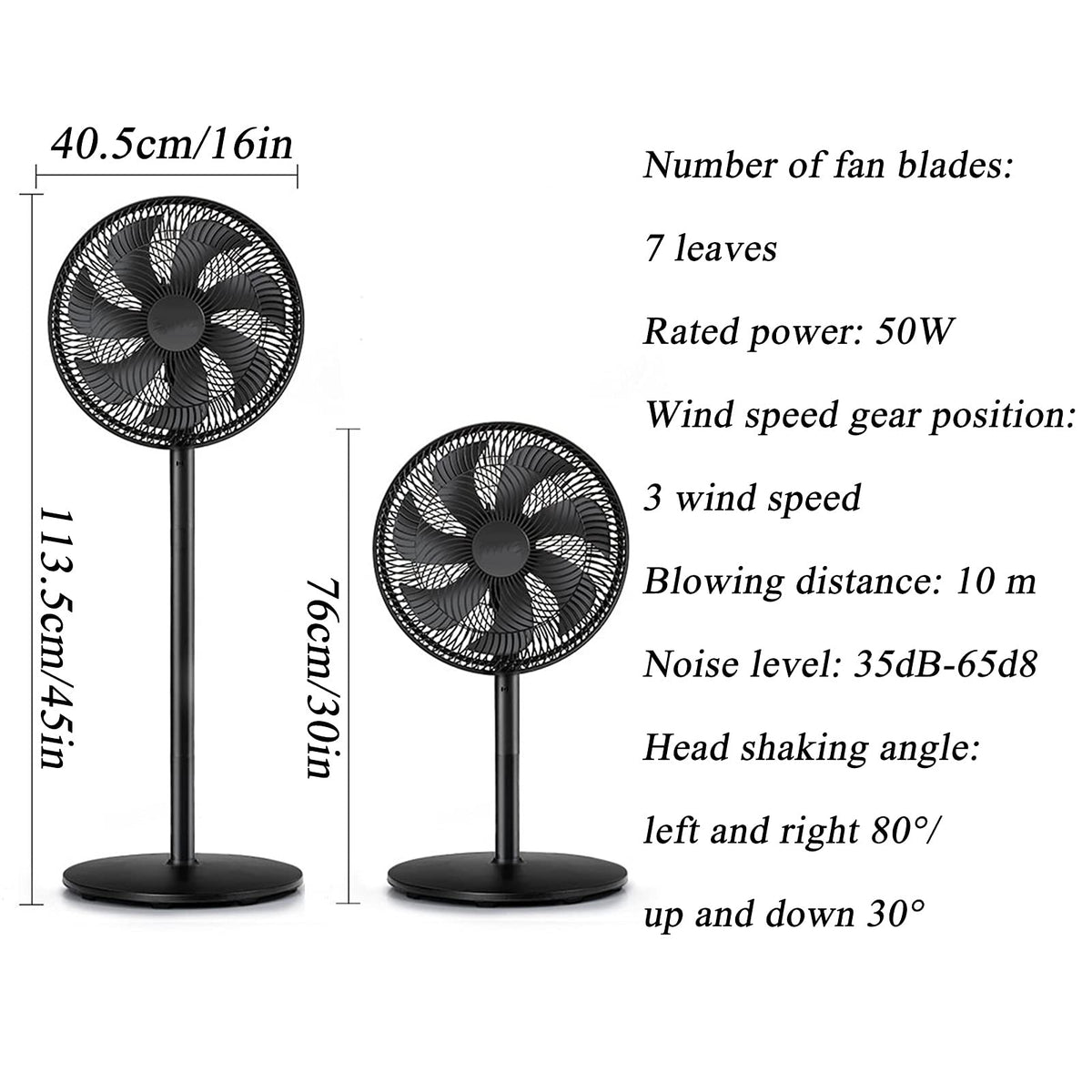 16 Inch Oscillating Pedestal Fan O122696