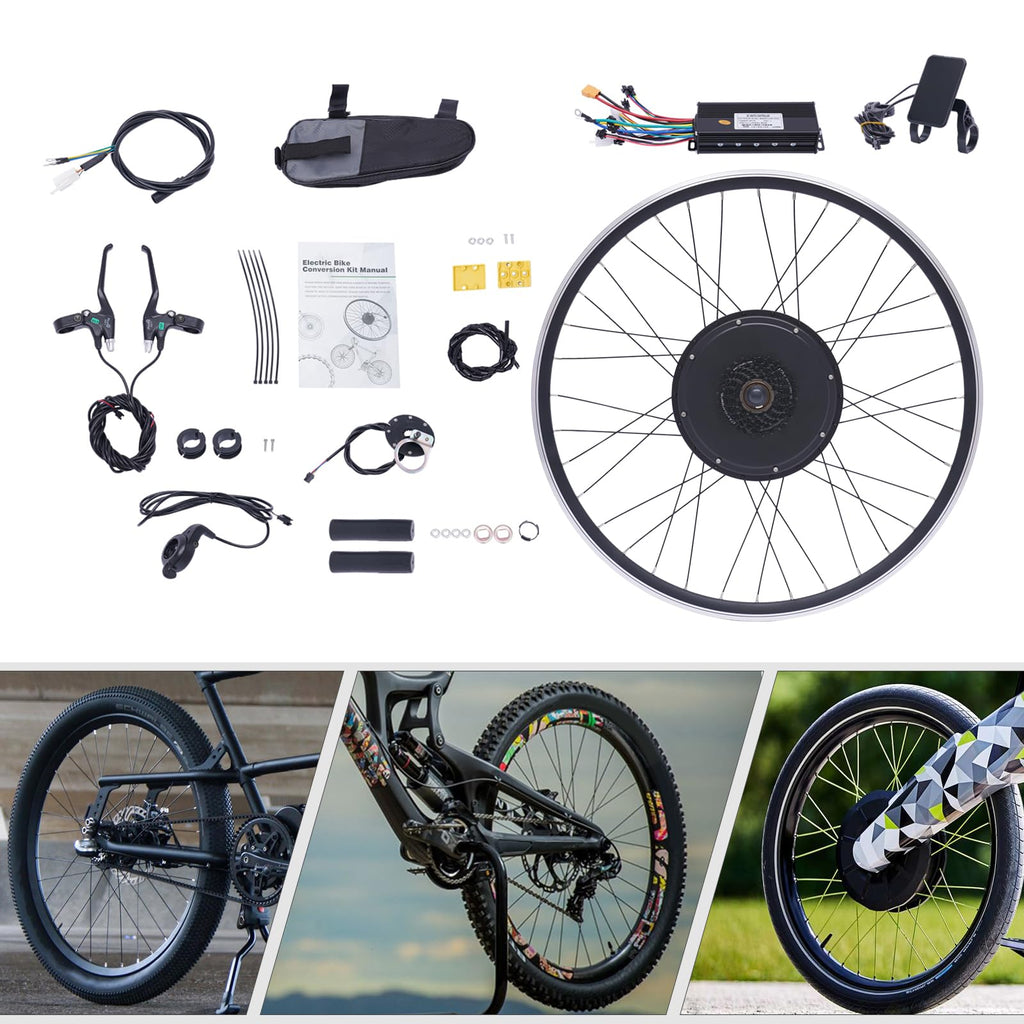 28"/29" Rear Wheel 48V 1000W Electric Bike Conversion Kit with LCD Display Q3363
