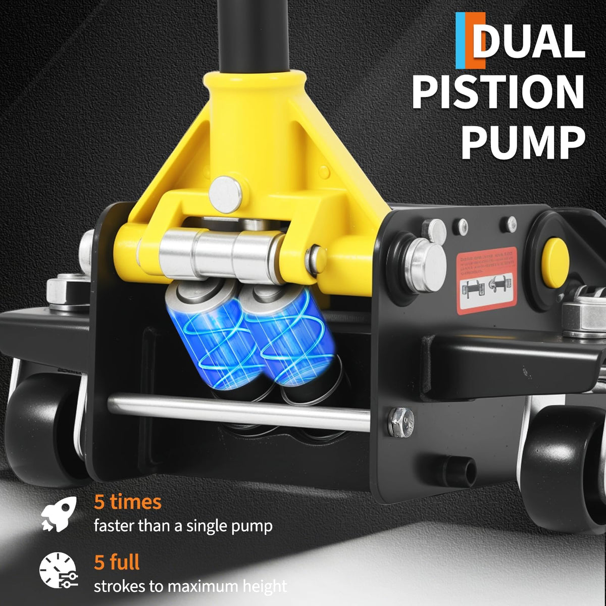 3 Ton Hydraulic Floor Jack Heavy Duty Steel Dual Piston Quick Lift Pump J518284