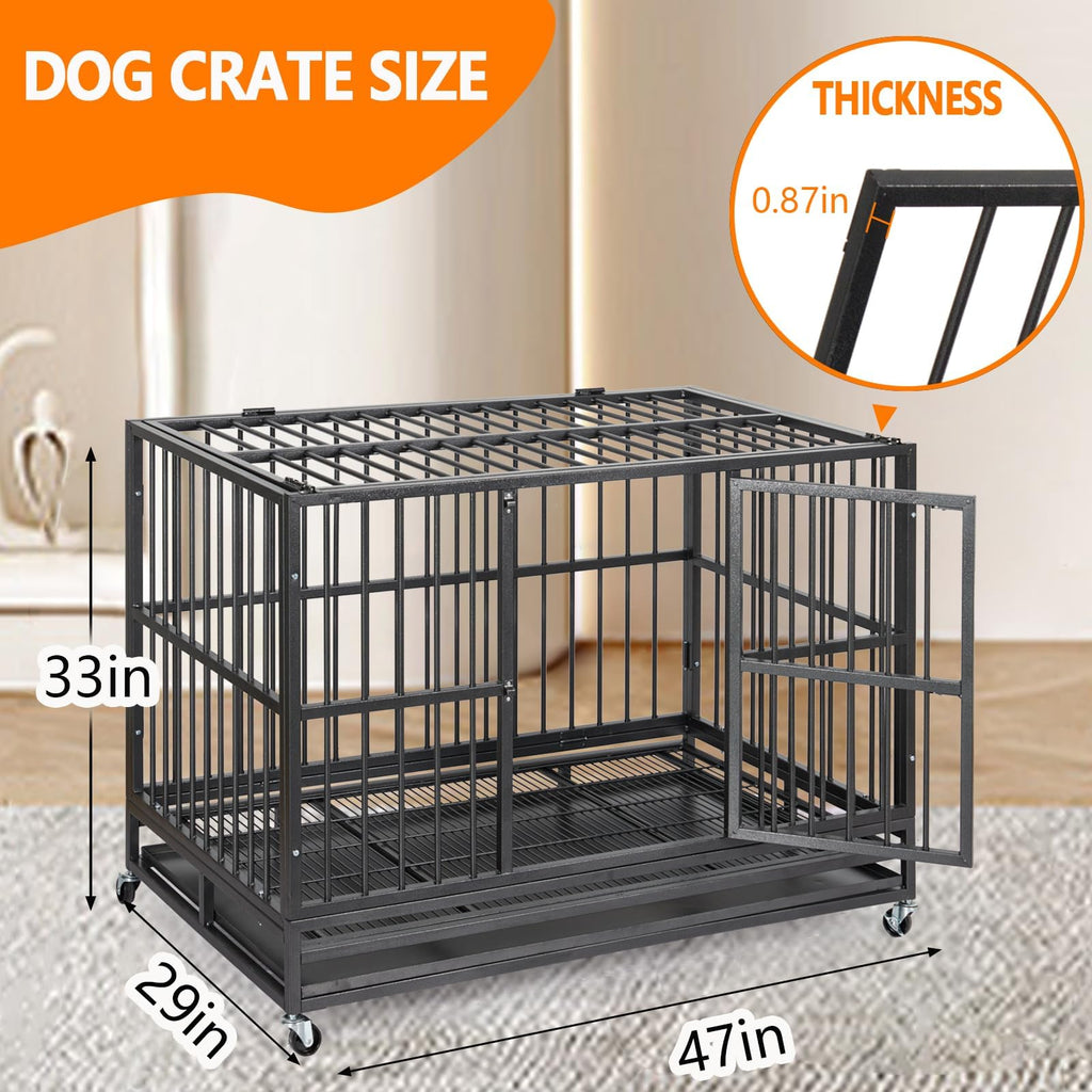 48 in Heavy Duty Dog Crate with Wheel L9177