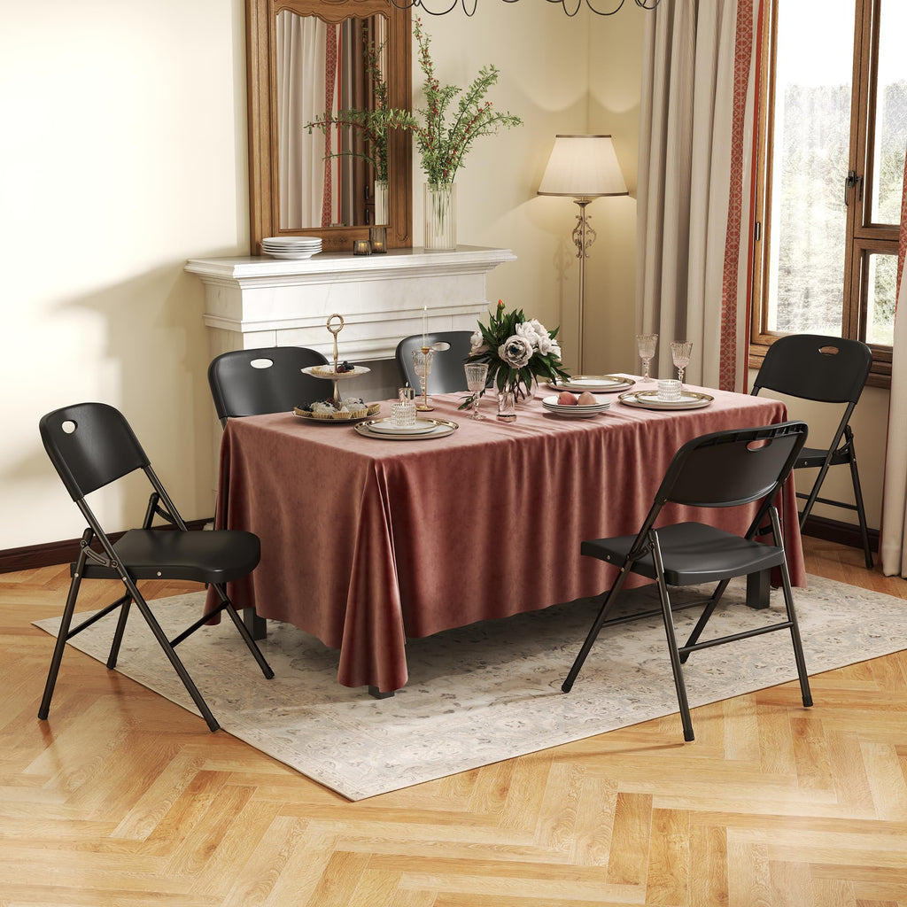 10 Pack Black Heavy Duty Folding Chair U778325