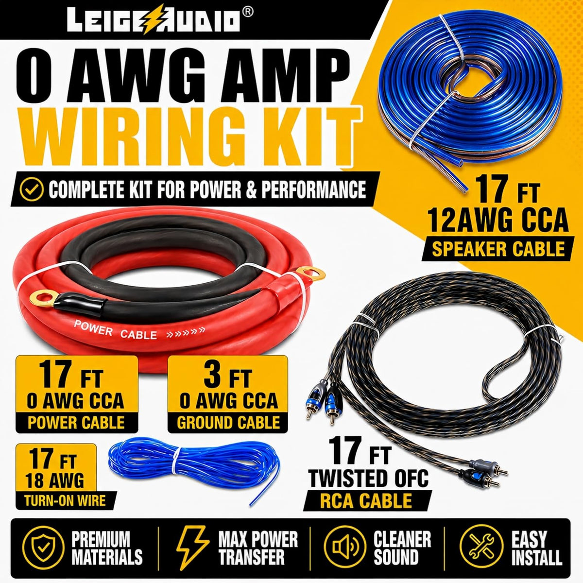 0 Gauge Amp Wiring Kit D4630