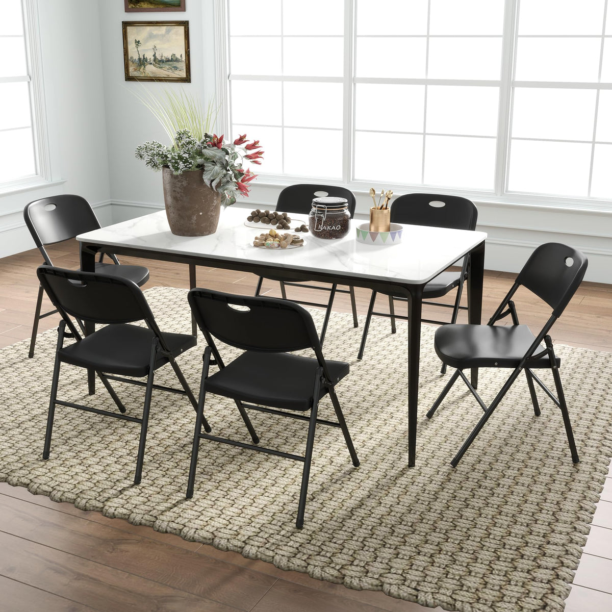 10 Pack Black Heavy Duty Folding Chair U778325