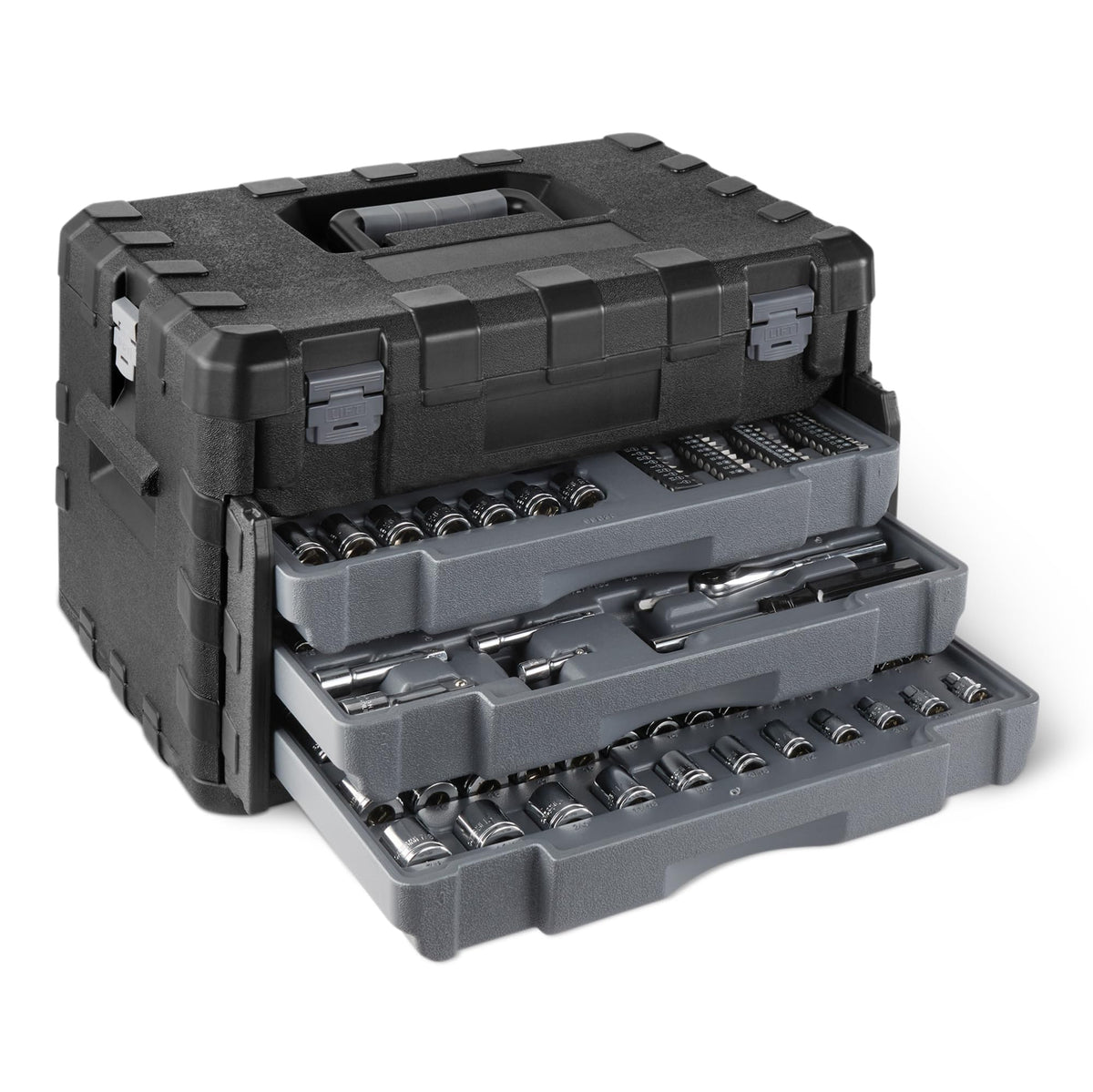 287-Piece Mechanic Socket Set with 3-Drawer Case Q6741