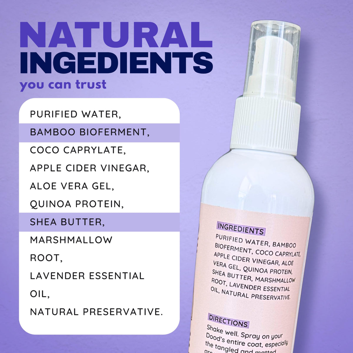 Dog Detangler Spray Leave-in Conditioner 8 oz C280447
