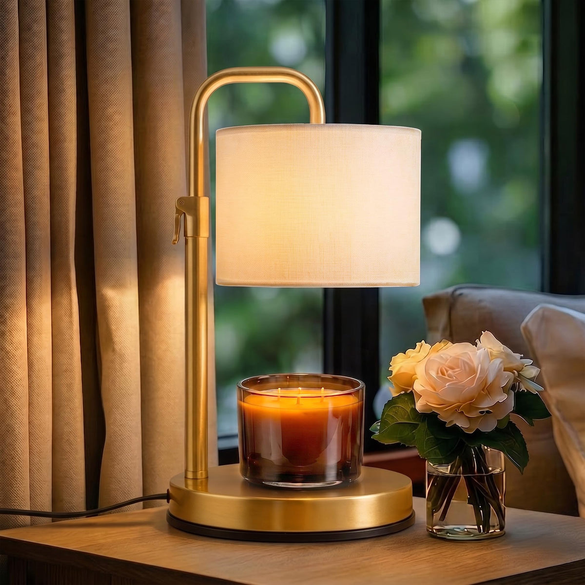 Adjustable Height Candle Warmer Lamp with Timer C49334