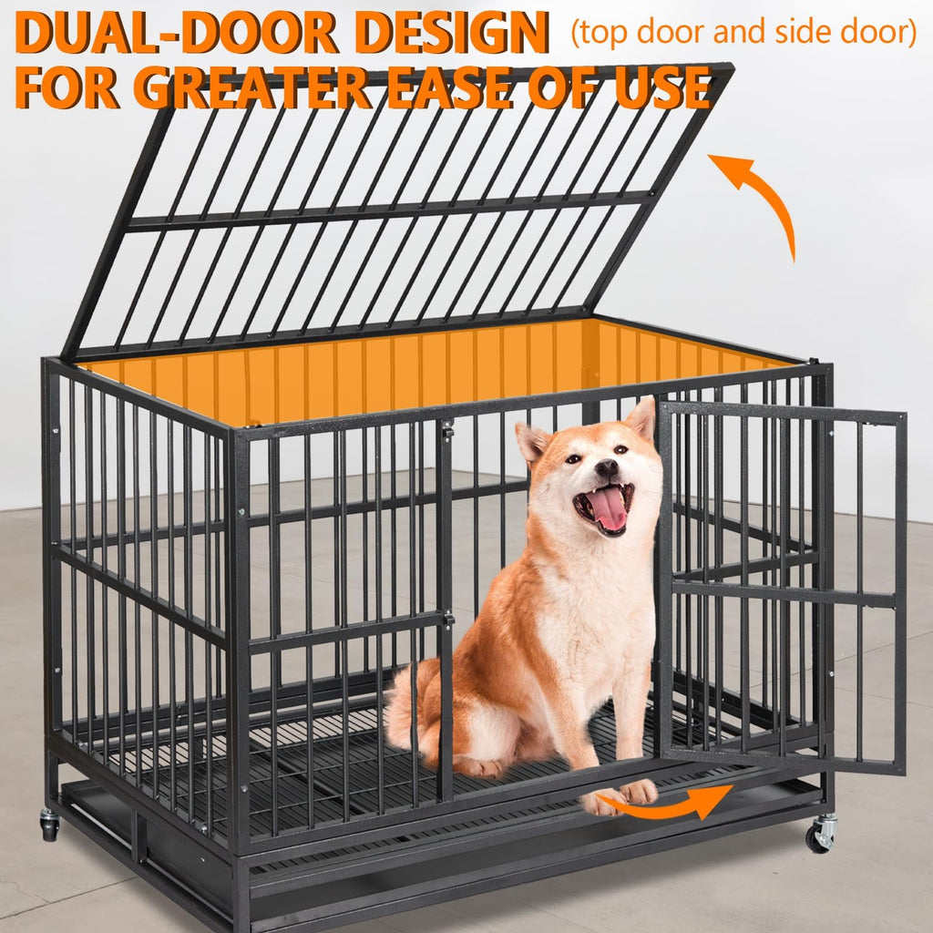 48 in Heavy Duty Dog Crate with Wheel L9177