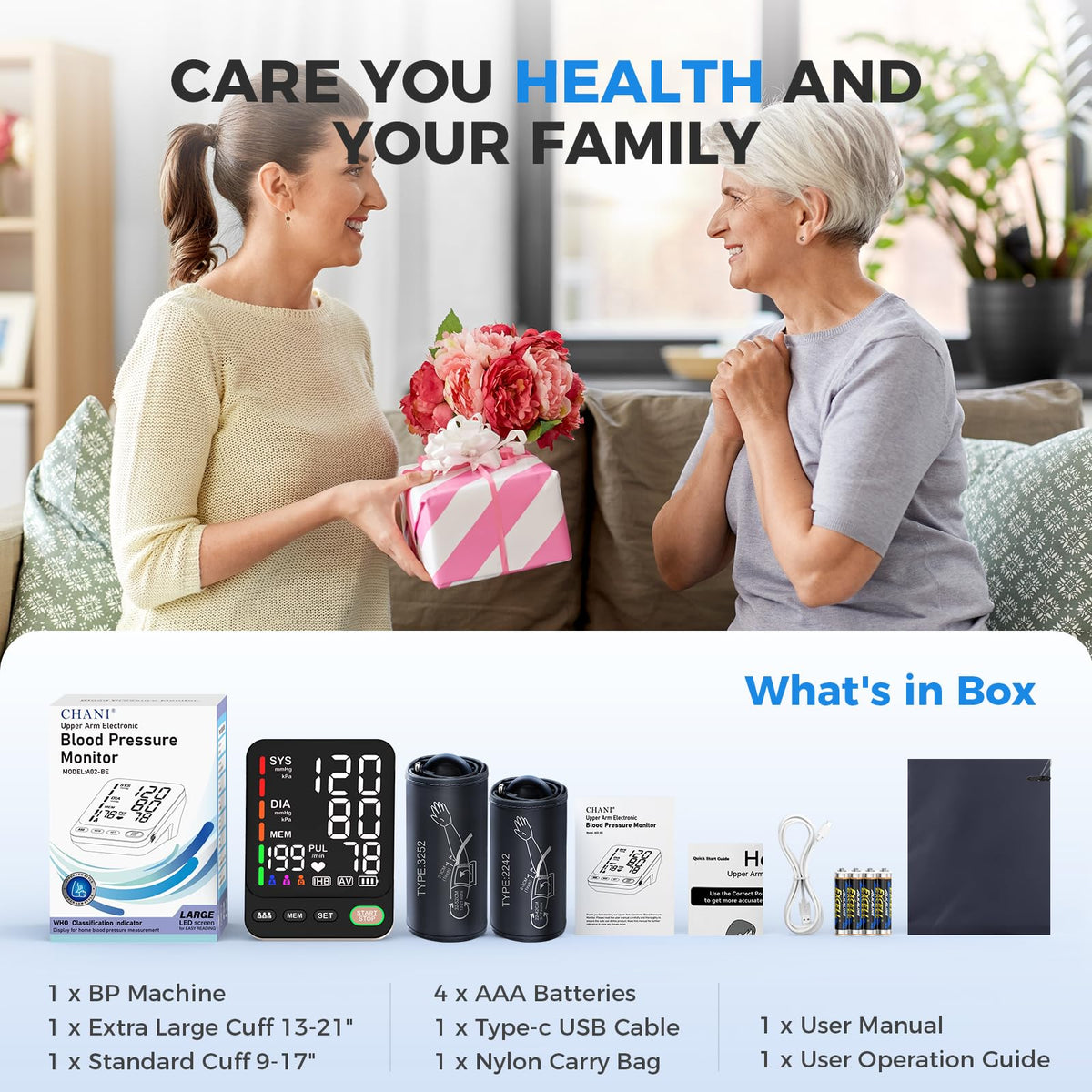 Automatic Blood Pressure Monitor & 2 Cuffs X67131