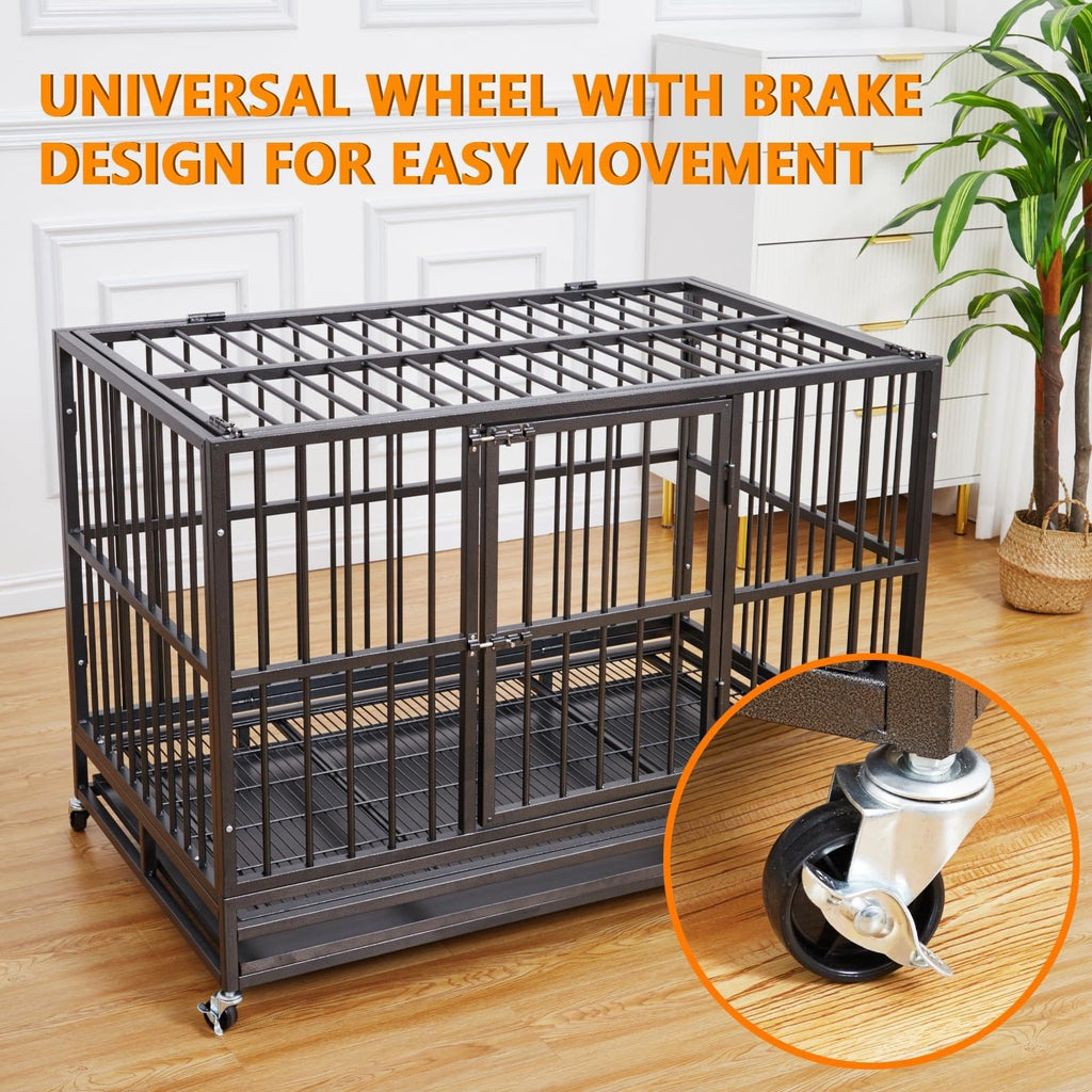 48 in Heavy Duty Dog Crate with Wheel L9177
