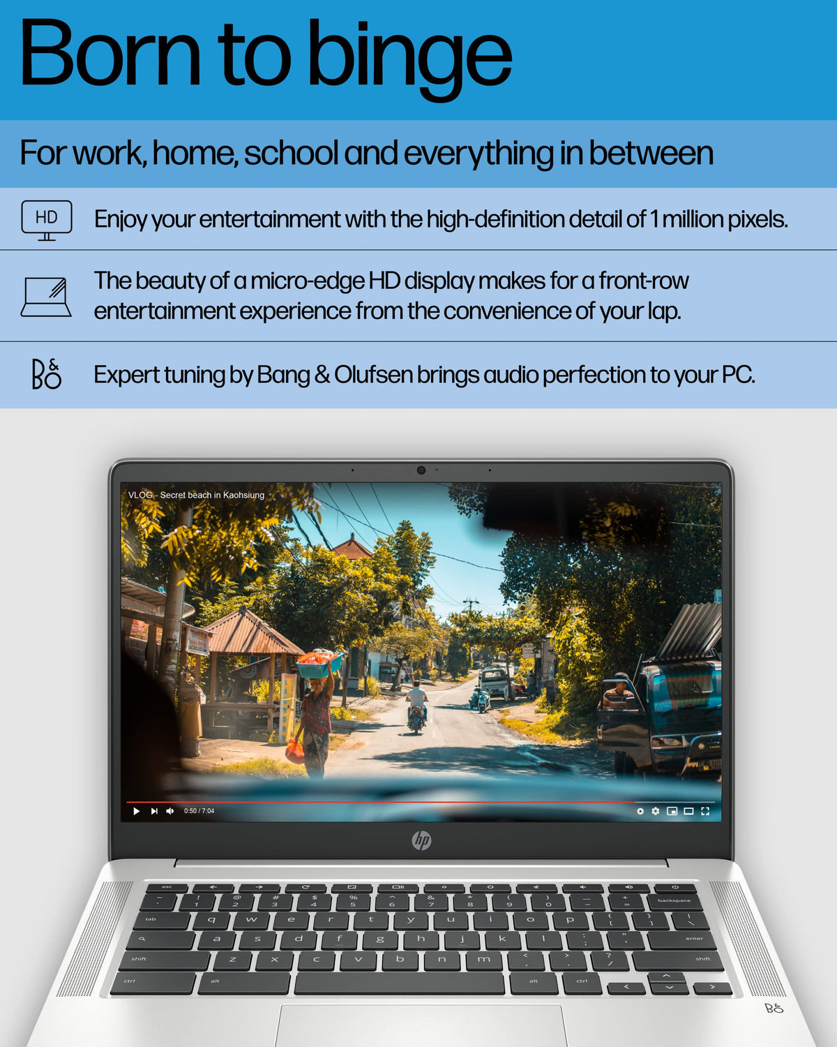 14 Laptop, Intel Celeron N4120, 4 GB RAM, 64 GB eMMC, Chrome OS, Mineral Silver B8306