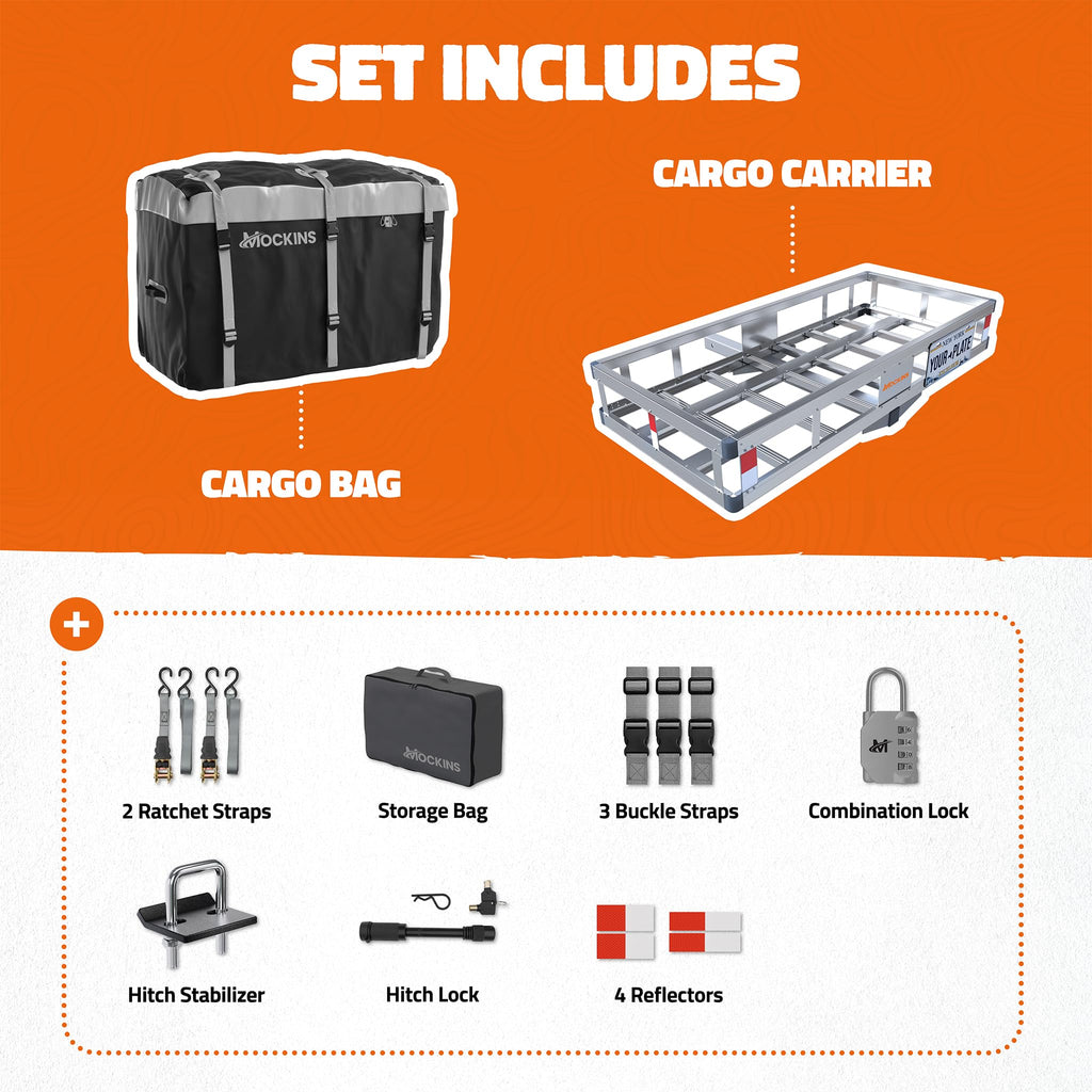 Aluminum Hitch Cargo Carrier & Cargo Bag Z72545