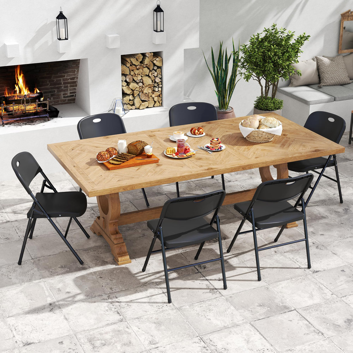 10 Pack Black Heavy Duty Folding Chair U778325